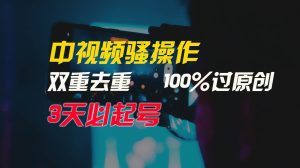 中视频骚操作,双重去重100%过原创,3天比必起号,简单无脑,月入3W+-星河网创