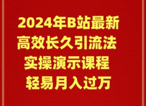 2024年B站最新高效长久引流法 实操演示课程 轻易月入过万-星河网创