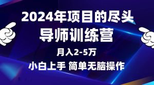 2024年做项目的尽头是导师训练营,互联网最牛逼的项目没有之一,月入3-5…-星河网创
