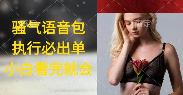 执行就出单,日入2000+,超火骚气语音包,小白看完课程就能马上实操-星河网创