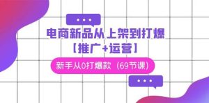 电商 新品从上架到打爆【推广+运营】，新手从0打爆款（69节课）-星河网创