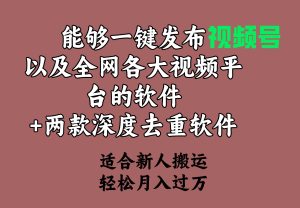 能够一键发布视频号以及全网各大视频平台的软件+两款深度去重软件 适合…-星河网创