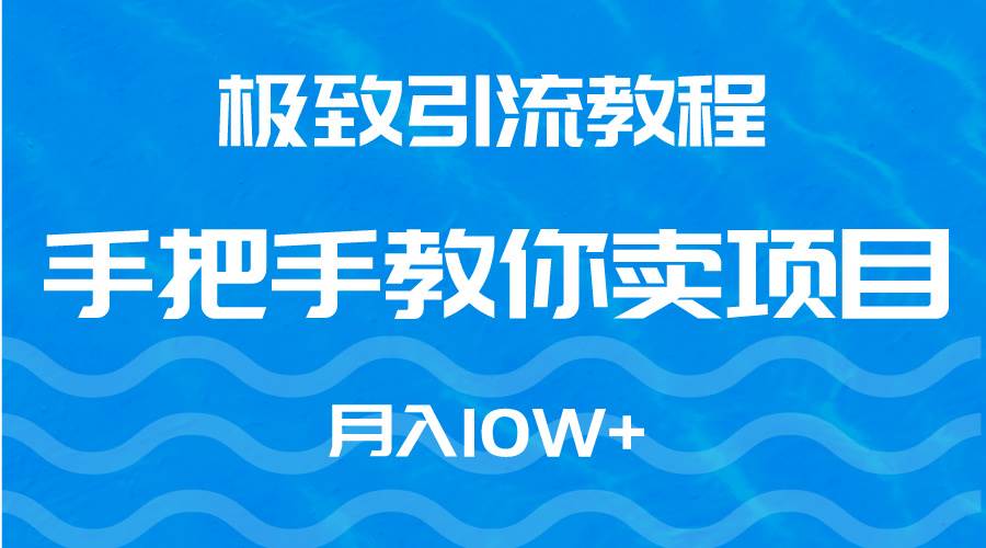 极致引流教程,手把手教你卖项目,月入10W+-星河网创