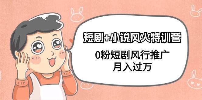 短剧+小说风火特训营，0粉短剧风行推广，月入过万（102节课）-星河网创