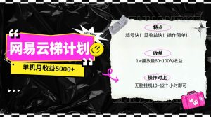 最新网易云梯计划网页版，单机月收益5000+！可放大操作-星河网创