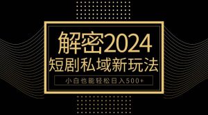 10分钟教会你2024玩转短剧私域变现，小白也能轻松日入500+-星河网创