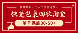 快递包裹回收淘金，单号保底30-50+，长期项目，个人工作室可放大-星河网创