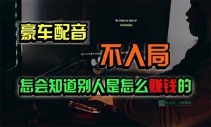 豪车配音，一个惊掉下巴，闷声发财的小生意，日赚15万!!!-星河网创