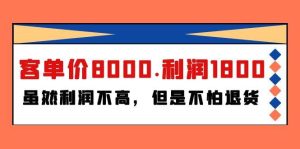 某付费文章《客单价8000.利润1800.虽然利润不高，但是不怕退货》-星河网创