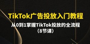 TikTok广告投放入门教程，从0到1掌握TikTok投放的全流程（8节课）-星河网创