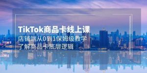 Tk商品卡线上课，店铺端从0到1保姆级教学，了解商品卡底层逻辑（20节）-星河网创