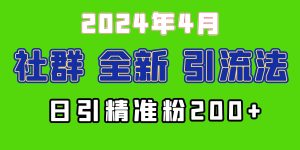 2024年全新社群引流法，加爆微信玩法，日引精准创业粉兼职粉200+，自己…-星河网创