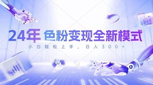 24年色粉变现全新模式，几分钟做好一个视频，小白可上手，每天半小时收…-星河网创