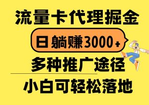 流量卡代理掘金,日躺赚3000+,首码平台变现更暴力,多种推广途径,新…-星河网创