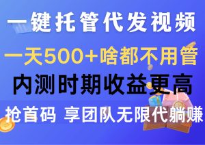 一键托管代发视频,一天500+啥都不用管,内测时期收益更高,抢首码,享…-星河网创