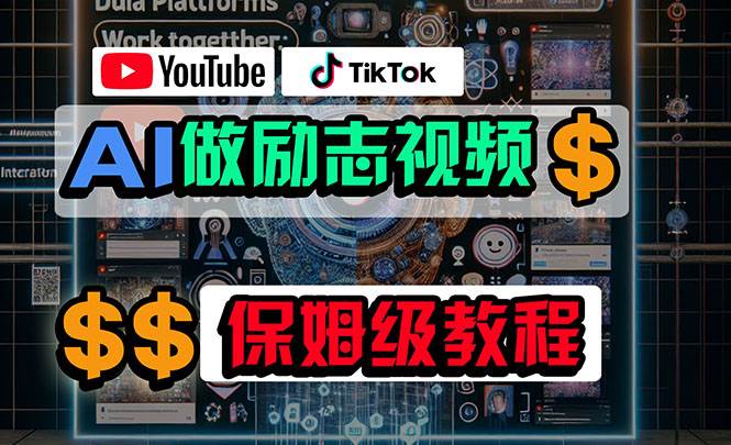 利用AI制作励志视频，在YouTube和TikTok赚钱，小白可做（附工具）-星河网创