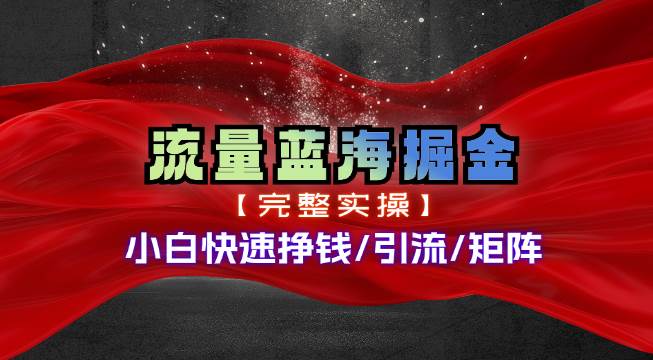 热门赛道掘金_小白快速入局挣钱，可矩阵【完整实操】-星河网创