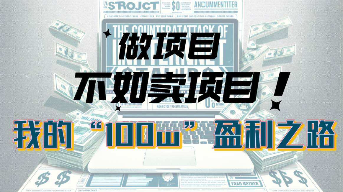 为什么做项目不如卖项目?我的100W+盈利之路-星河网创