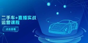 二手车+直播实战运营课程：直播推荐/短视频推荐/千川投放/直播全流程-星河网创