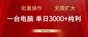 搜狐视频搬运，一台电脑单日3000+，批量操作，可无限扩大-星河网创