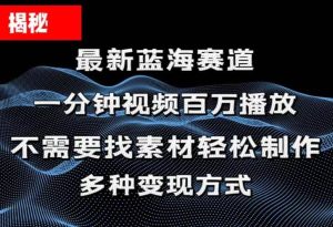 揭秘！一分钟教你做百万播放量视频，条条爆款，各大平台自然流，轻松月…-星河网创