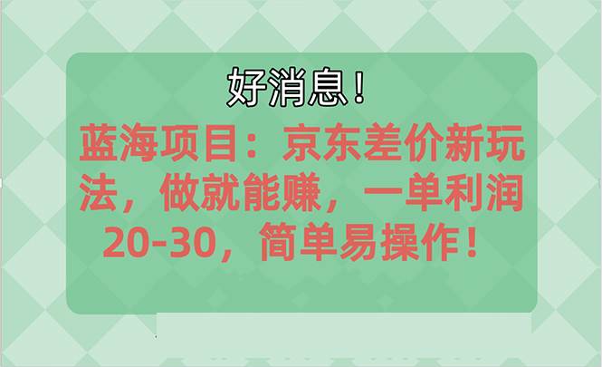越早知道越能赚到钱的蓝海项目：京东大平台操作，一单利润20-30，简单…-星河网创