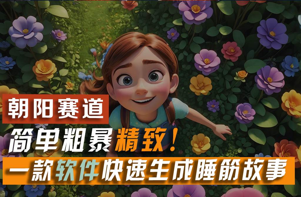 利用一款软件5分钟一条爆款睡前故事，简单粗暴精致！小白月入2w+-星河网创