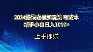 2024撸快递最新玩法零成本新手小白日入1000+-星河网创