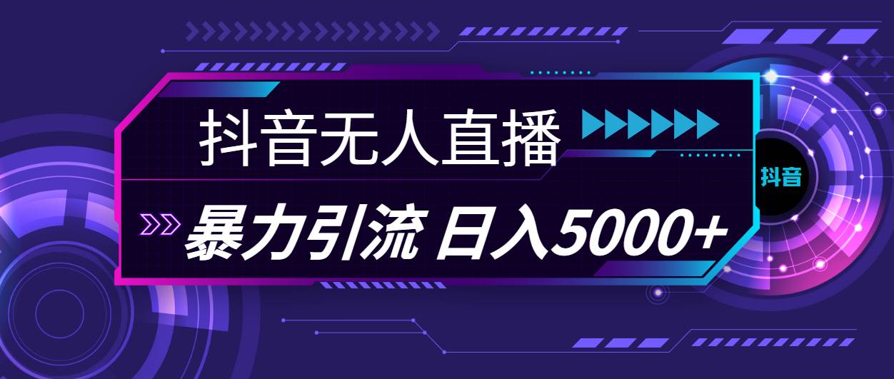 抖音无人直播，暴利引流，日入5000+-星河网创