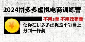 2024拼多多虚拟电商训练营 不用s单 不用改销量 在拼多多虚拟上分到一杯羹-星河网创