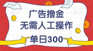 最新教程！广告撸金，无需人工操作，单日收入300+-星河网创
