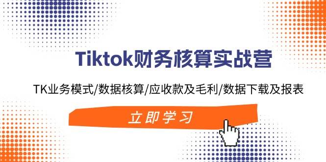 Tiktok财务核算实战营：TK业务模式/数据核算/应收款及毛利/数据下载及报表-星河网创