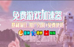 游戏加速器推广，一个月几百到几千的小项目，你看的上么？-星河网创