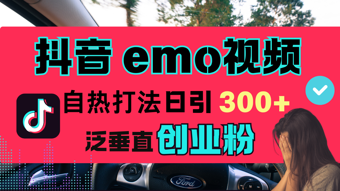 抖音“EMO视频”自热流打法，日引300+泛垂直创业粉-星河网创