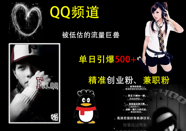 QQ频道，被低估的流量巨兽，单日引爆500+精准创业粉、兼职粉的引流秘籍-星河网创