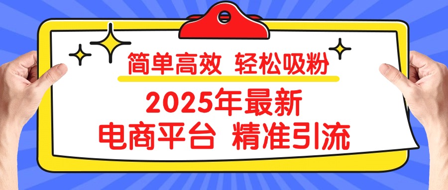 2025年最新电商平台精准引流 简单高效 轻松吸粉-星河网创