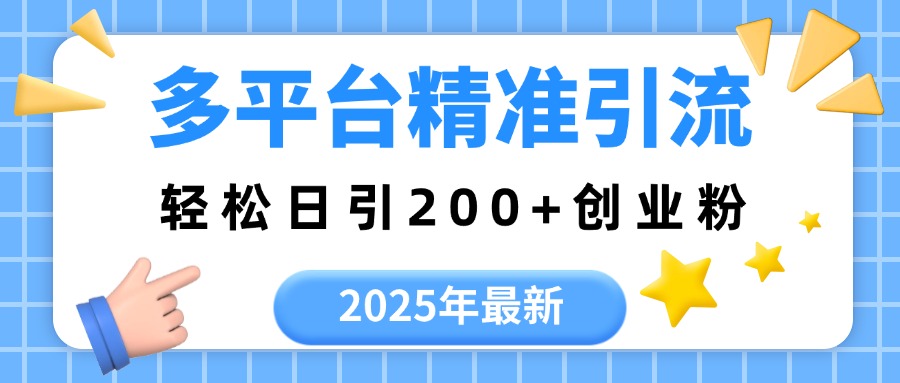 2025年最新多平台精准引流，轻松日引200+-星河网创