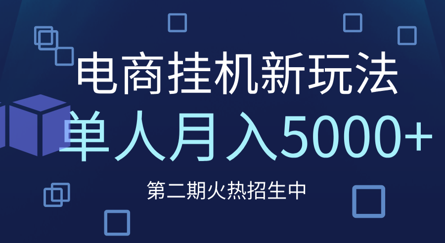 电商平台挂机新玩法，单人月入5000+攻略-星河网创