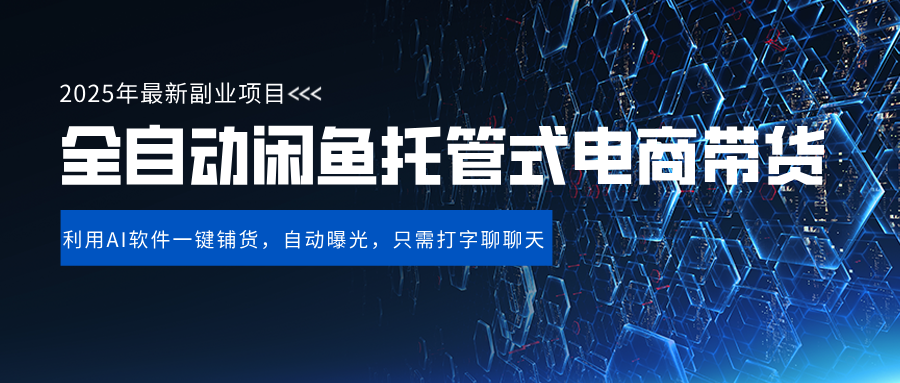 闲鱼全自动电商带货,三年磨一剑,一朝露锋芒,长期稳定项目,单日稳定变现500+-星河网创