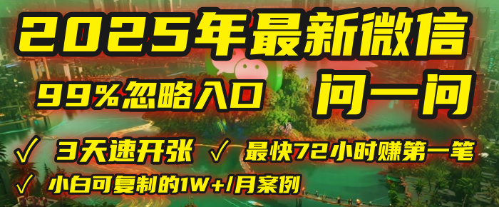 2025年，被99%的人忽视的微信问一问：每天写300字，最快3天就能“开张”赚到第一笔钱，有人已稳定月入1W+！-星河网创