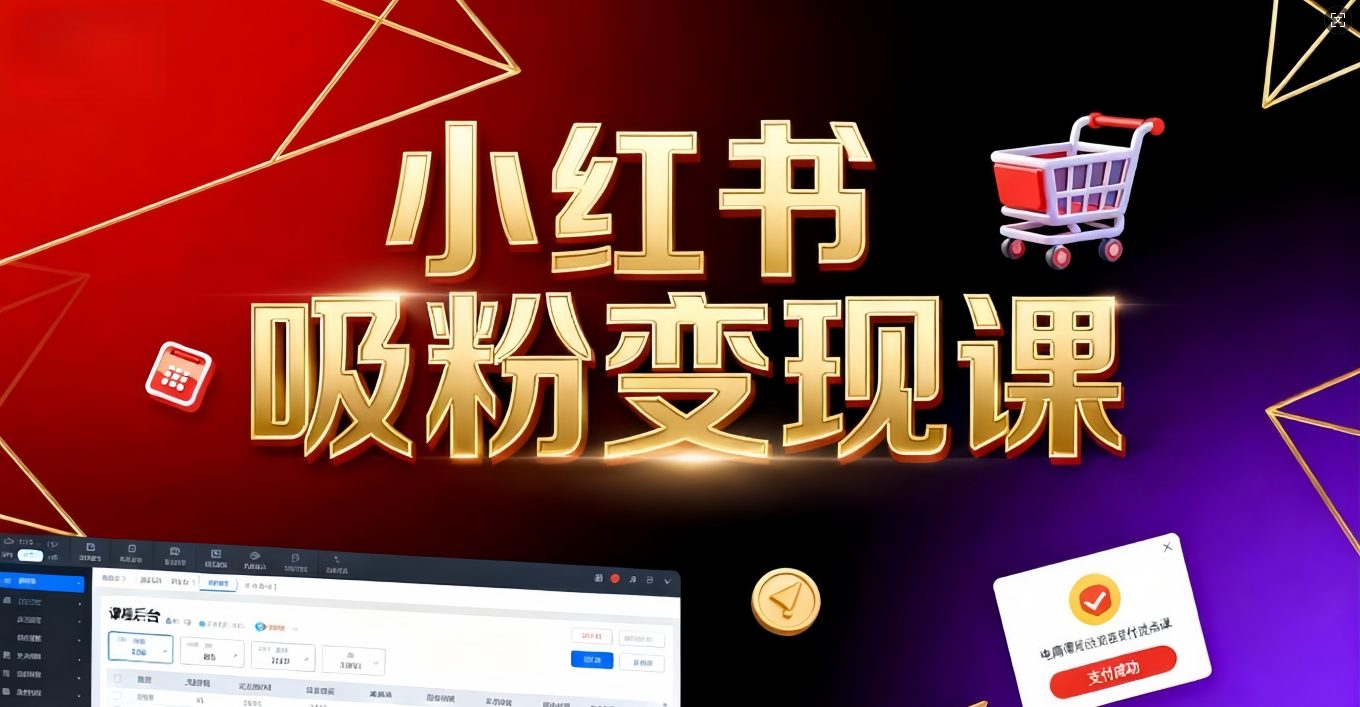 《小红书吸粉变现》当天变现不是梦！揭秘小红书吸粉变现的财富密码-星河网创