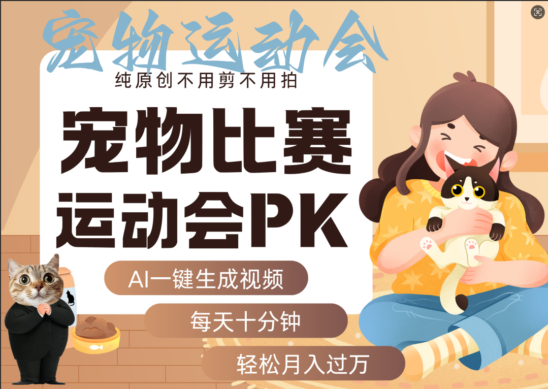 AI萌宠运动员跳水 射击  篮球  足球比赛   每天十分钟 附详细提示词文案库  代替做素材 卖提示词 卖虚拟资料  卖宠物产品 做宠物私人定制产品  带徒弟 带陪跑 卖课  创作者分成 月入5W+-星河网创