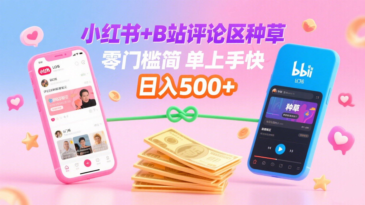 小红书+B站评论区种草，0门槛1分钟一单，只需复制粘贴，日入500+-星河网创