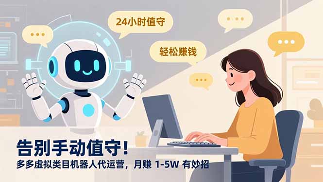 告别手动值守！多多虚拟类目机器人代运营，月赚 1-5W 有妙招-星河网创